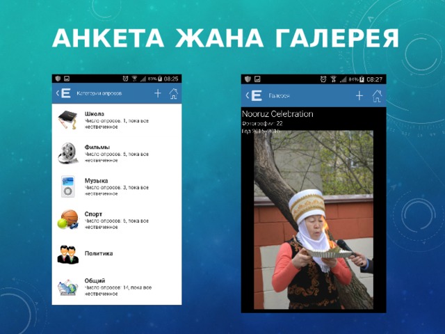 Анкета  жана  галерея 