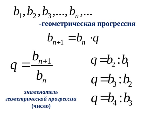 -геометрическая прогрессия знаменатель геометрической прогрессии (число) 