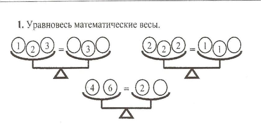 Математика 1 класс весы