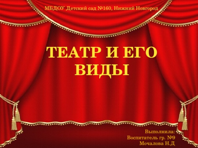 Презентация театры нижнего новгорода