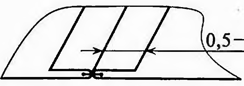 Образец стачного шва вразутюжку