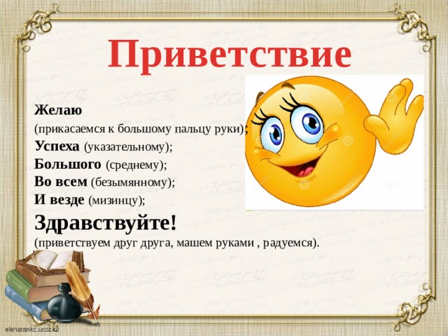 Как люди приветствуют друг друга конспект урока 1 класс родной язык презентация