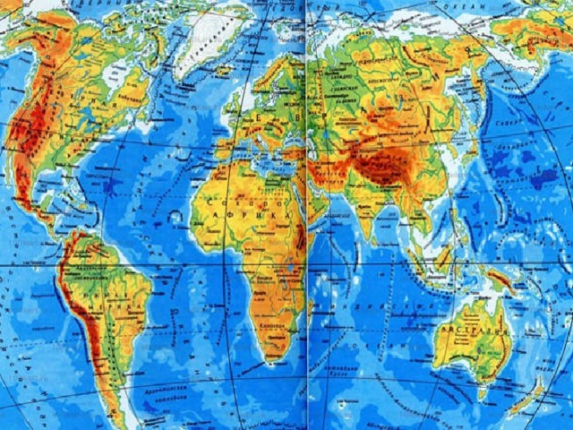 Карта земли приближенная