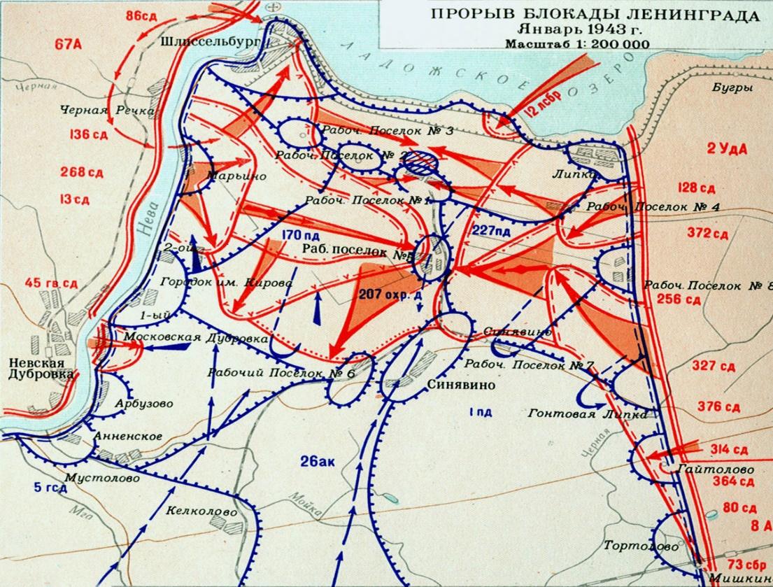 Бои за ленинград карта