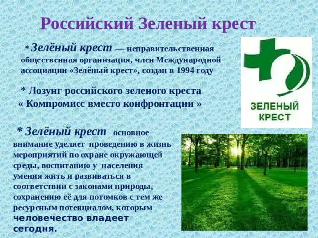 Экологическая организация 4 класс. Зеленый крест экологическая организация в России. Зелёный крест Международная экологическая организация. Зеленый крест экологическая организация в России сообщение. Российский зелёный крест Международная экологическая организация.