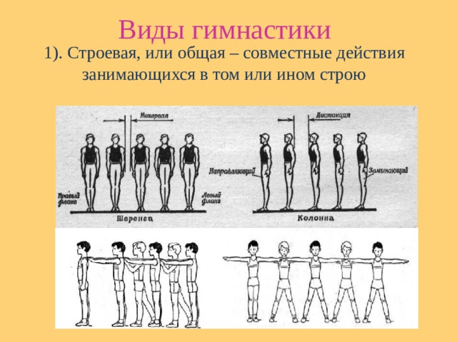 Изменение строя или размещения занимающихся по залу