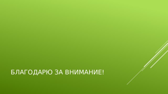 Благодарю за внимание!