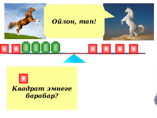 Ойлон, тап!  Квадрат эмнеге барабар? 