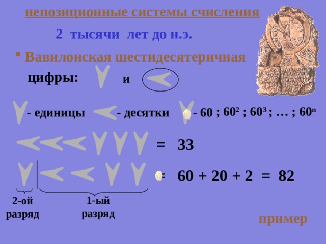 60 единиц. Вавилонская непозиционная система счисления. Шестидесятеричная система счисления Информатика. Вавилонская система счисления 2500-200 лет до н.э конспект. Сколько битов информации передает одна шестидесятеричная цифра?.