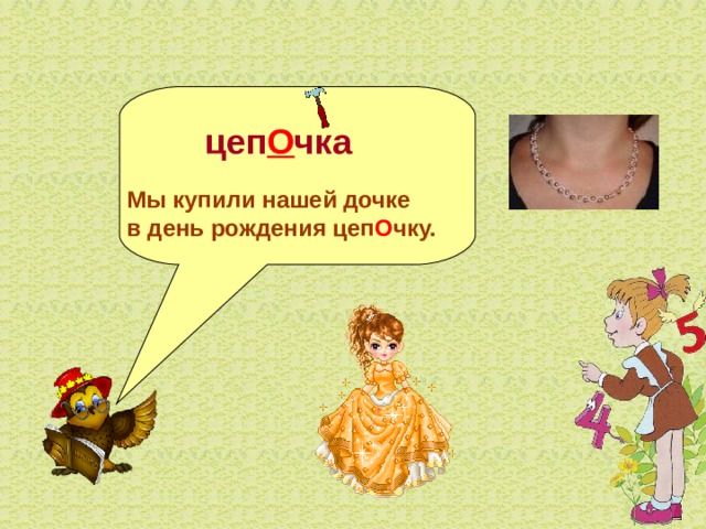   цеп О чка  Мы купили нашей дочке в день рождения цеп О чку. 