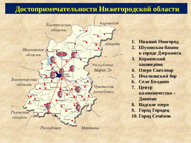 Народная карта нижегородской области