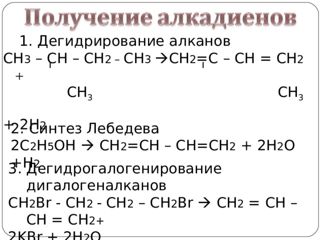 Способы получения дегидрирование алканов