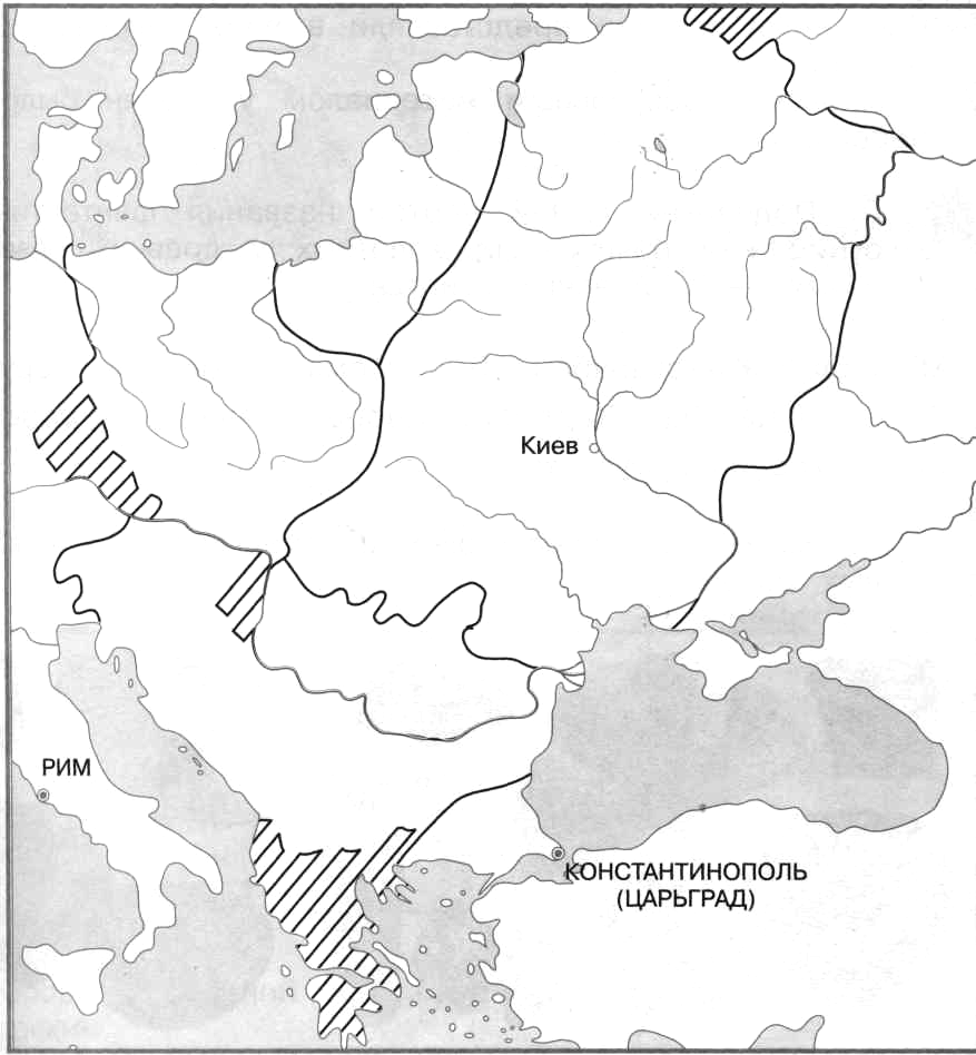 Древняя русь контурная карта