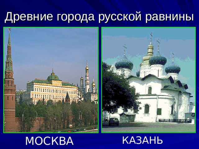 Крупные города русской равнины