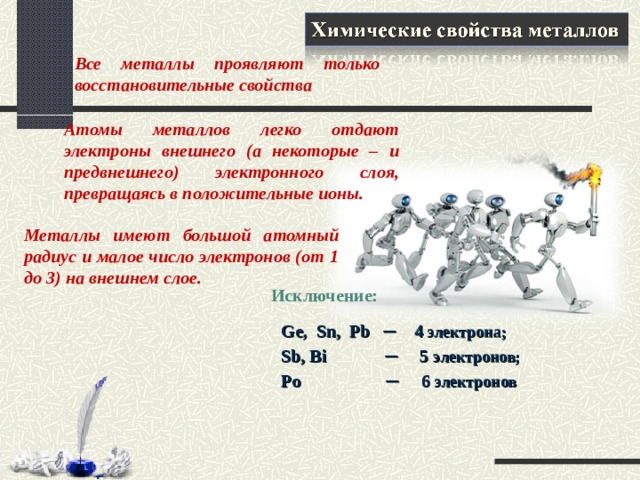 Какие свойства проявляют атомы железа. Металлы проявляют восстановительные свойства. Все металлы проявляют только.