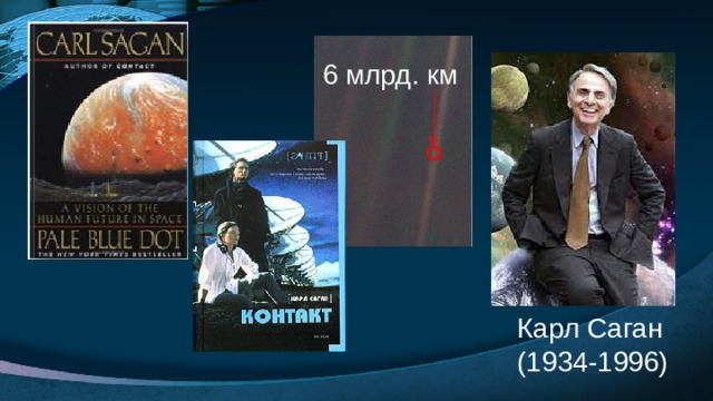6 млрд. км Карл Саган (1934-1996) 