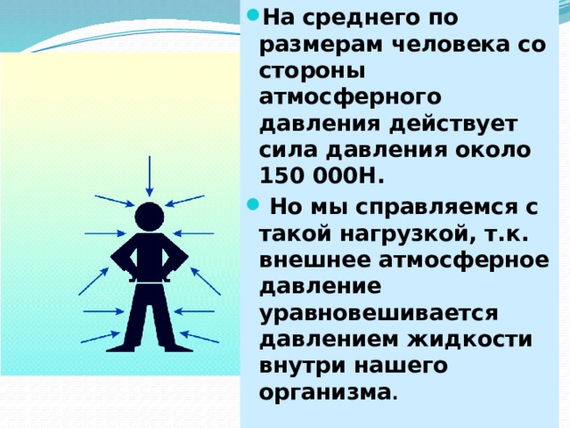 Влияние атмосферного давления на организм человека проект