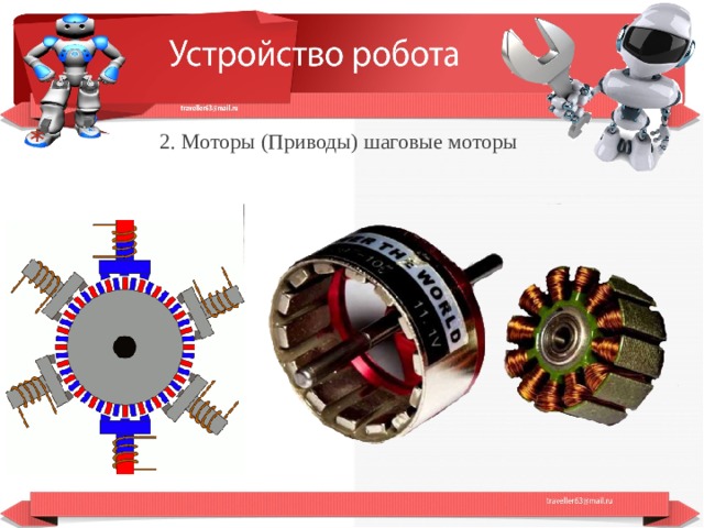  2. Моторы (Приводы) шаговые моторы  