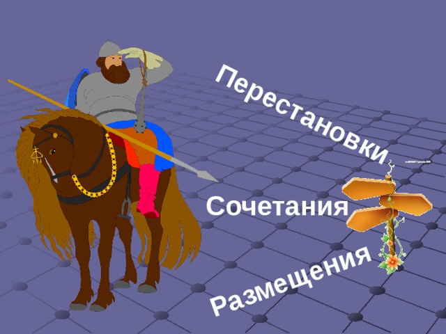 Перестановки Размещения Сочетания 