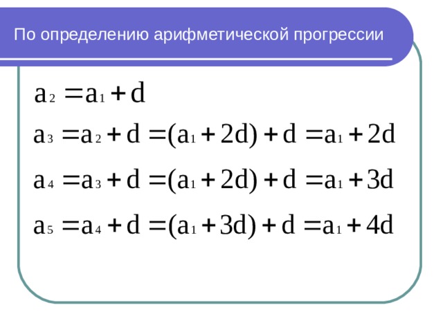 По определению арифметической прогрессии 