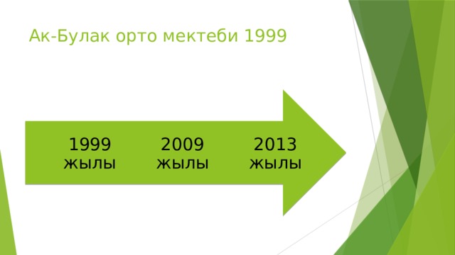 Ак-Булак орто мектеби 1999 2013 жылы 2009 жылы 1999 жылы 