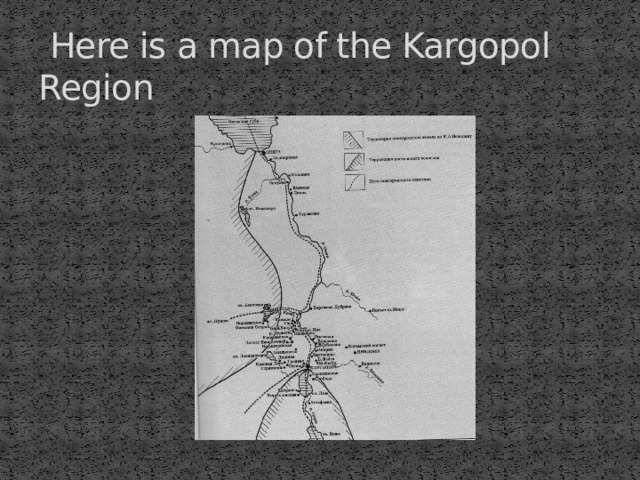  Here is a map of the Kargopol Region 