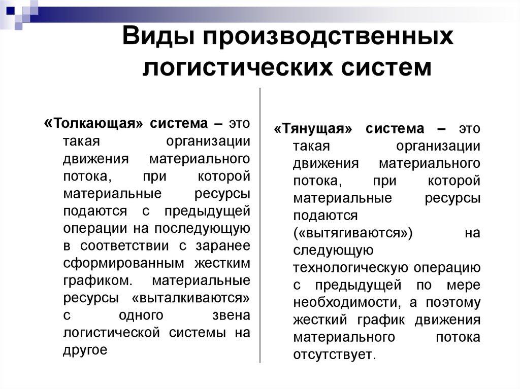 Сравнительная таблица логистических концепций - TouristMaps.ru