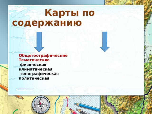 Чем отличается общегеографическая карта от тематической карт