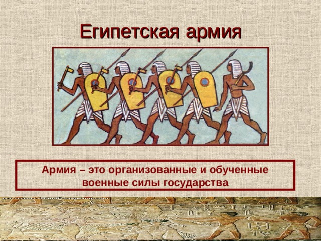 Египетская армия Армия – это организованные и обученные военные силы государства 