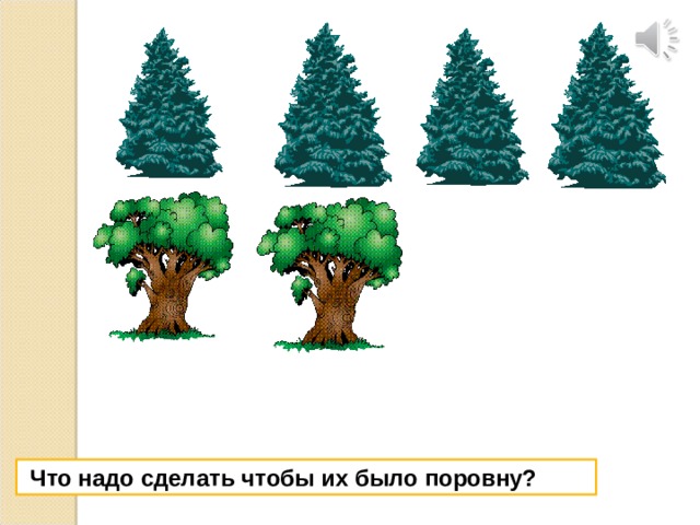 Конспект урока меньше. Сравнение двух ёлок большой и маленькой. На сколько меньше что надо сделать. На сколько больше ? На сколько меньше изображение на картинке. Посчитай сколько больших и маленьких елок.