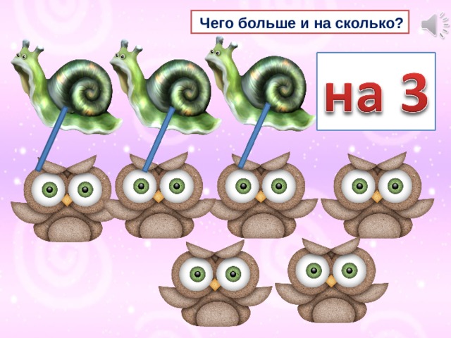 Чего больше и на сколько? 