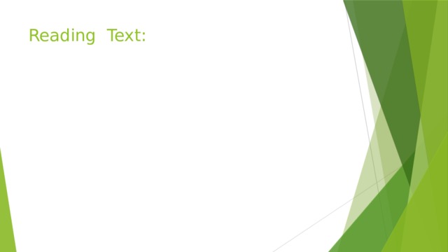 Reading Text: 