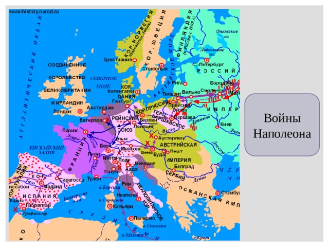 Империя наполеона карта
