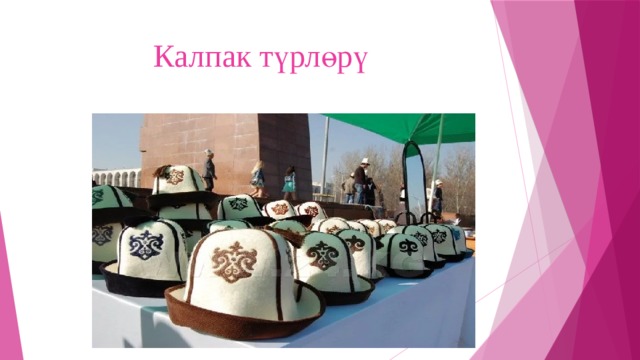 Калпак түрлөрү 