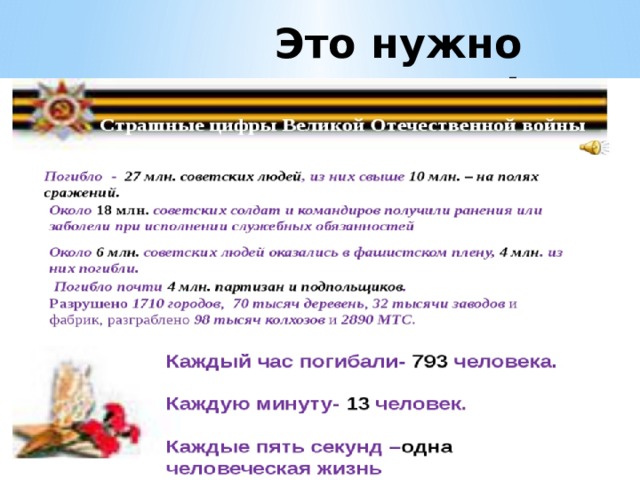 Это нужно помнить! 
