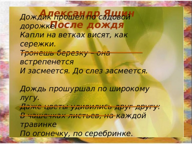 Конспект урока сочинение описание по картине герасимова после дождя 6 класс