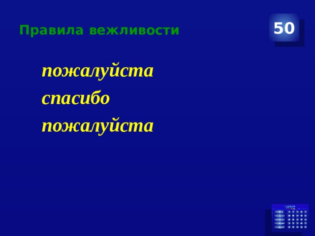 Правила вежливости 50 пожалуйста спасибо пожалуйста 