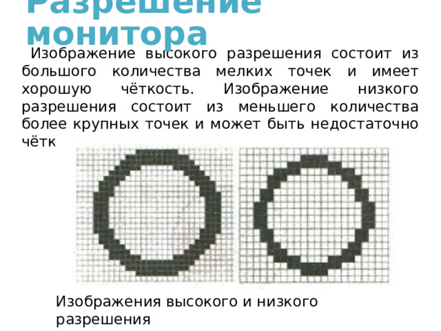 Изображение высокого разрешения состоит из большого количества мелких точек