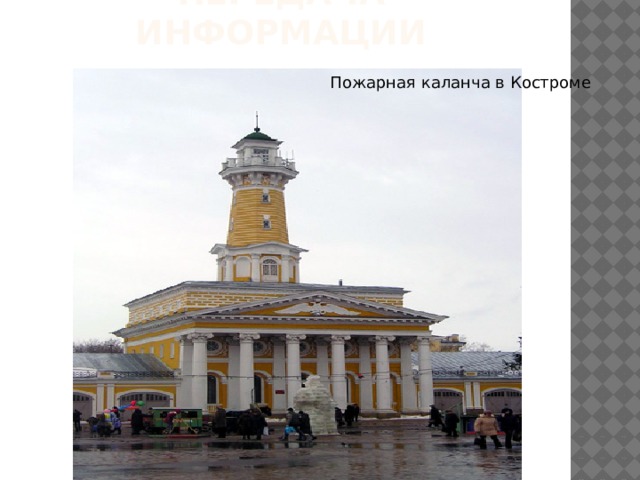 Рисунок пожарной каланчи в костроме