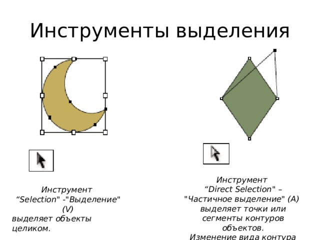Инструменты выделения Инструмент  “Direct Selection
