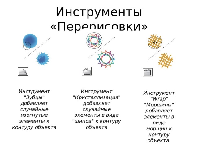 Инструменты «Перерисовки» Инструмент 