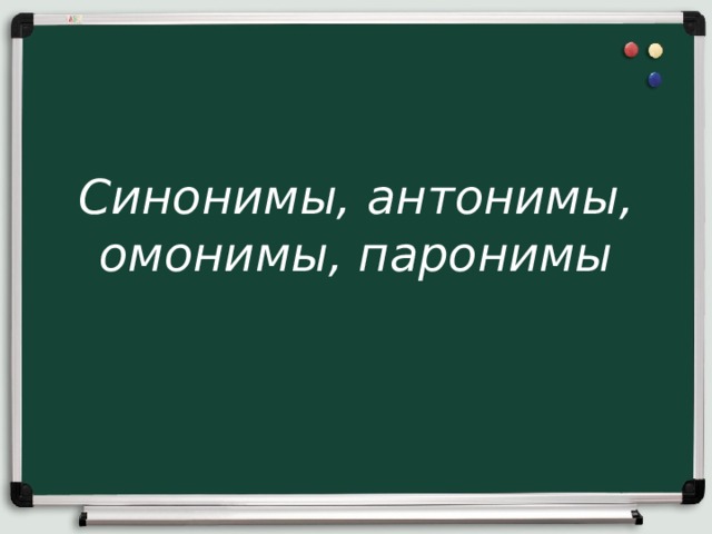 Синонимы, антонимы, омонимы, паронимы 