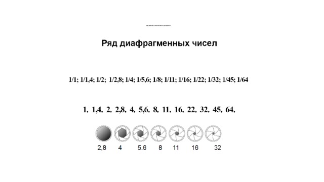         Управление экспозицией: диафрагма 