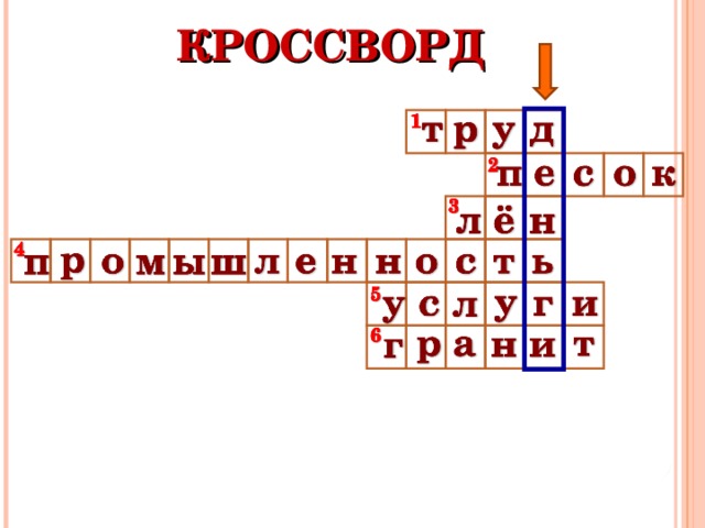 КРОССВОРД  