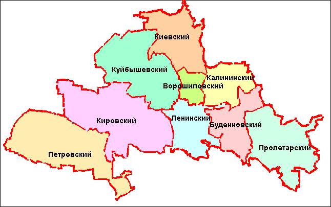 В каком районе находится донецк. Районы Донецка на карте. Районы Донецка на карте города. Карта Донецка по районам. Районы Донецка на карте с границами.