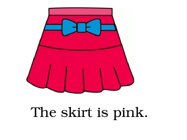 The skirt is pink. 