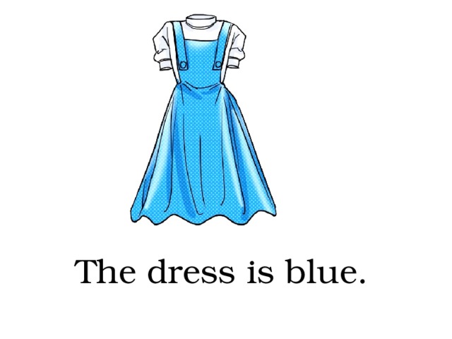 The dress is blue. 