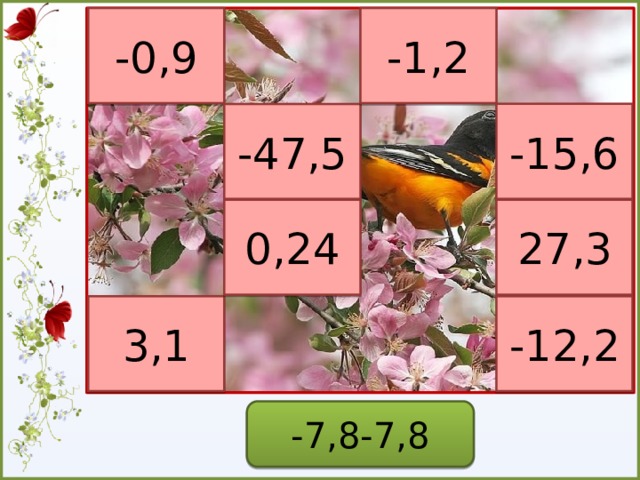 -0,9 -1,2 -15,6 -47,5 0,24 27,3 3,1 -12,2 -7,8-7,8  