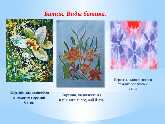 Презентация виды батика