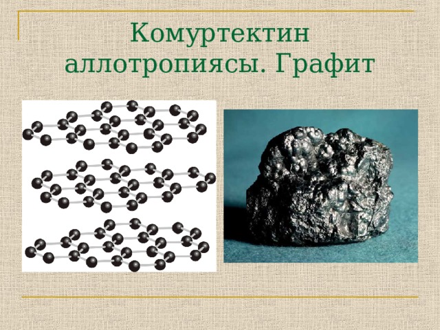Комуртектин аллотропиясы. Графит 